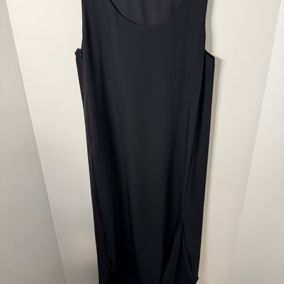 Oak + Fort Draped Sleeveless Tunic Dress – Black – 100% Polyester (Large) - Picture 4 of 10